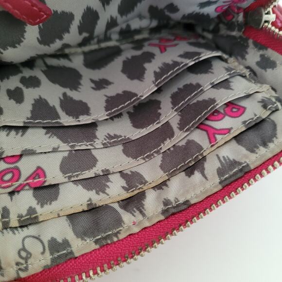 Coach Poppy Corner Small Bag Wristlet Red Wallet Card Zip Pouch Patent Leather - Picture 7 of 9